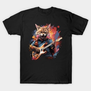 Serval Playing Guitar T-Shirt